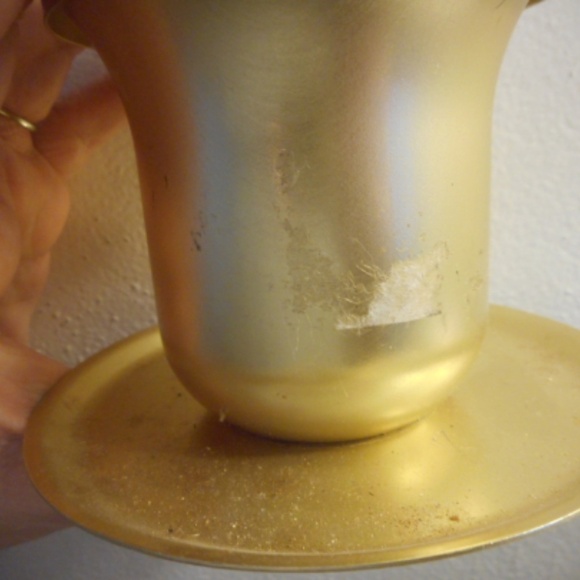 Vintage Tiki Table Lamp Torch Outdoor Light Aluminum Brass Gold - Picture 4 of 5